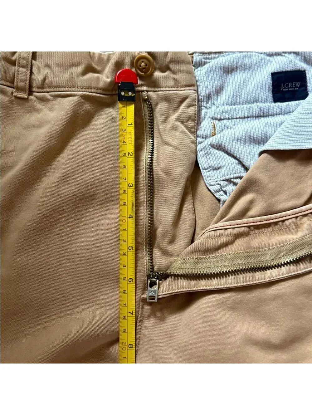 Vintage J. Creew Broken In Chino Relaxed Fit British Tan 35 x 32